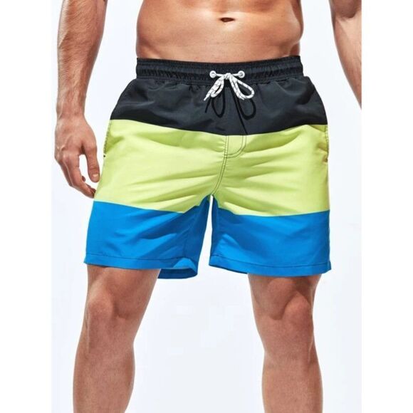 Under Armour Youth Boy Athletic swim trunks  Shorts Blue Neon Size Large - Picture 1 of 6